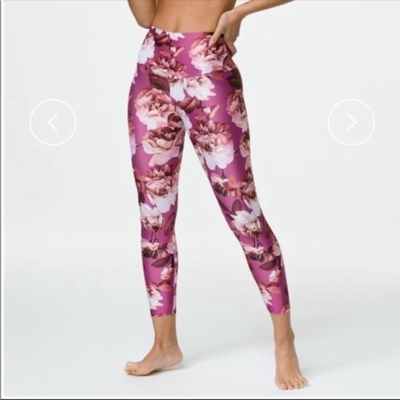 Onzie High Rise‎ Rose Leggings Size Large - Picture 1 of 11